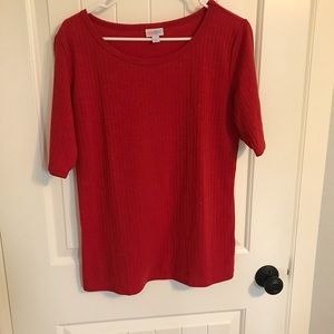 LuLaRoe Gigi Red Shirt-Size Large